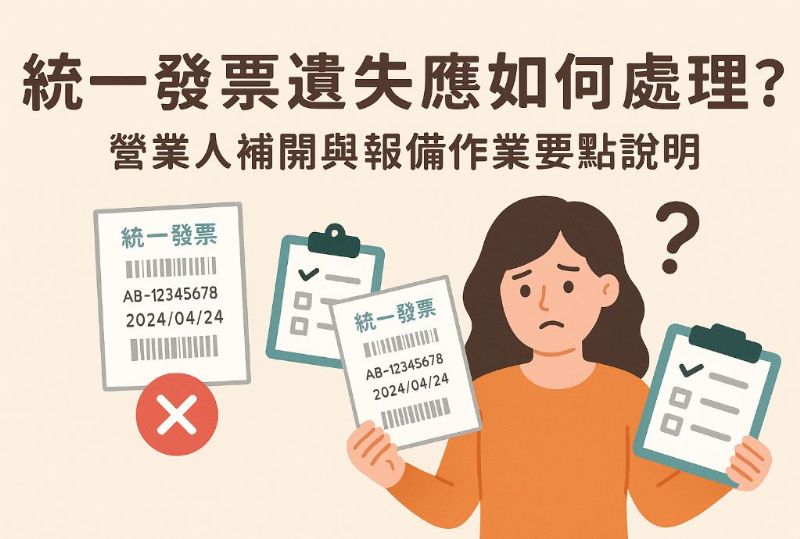 統一發票遺失應如何處理？營業人補開與報備作業要點說明